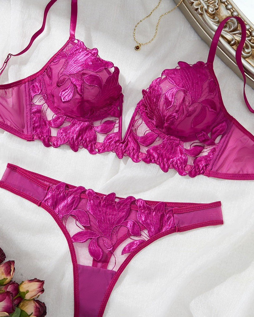 Date Night Weapon Built-In Bra Lingerie Set