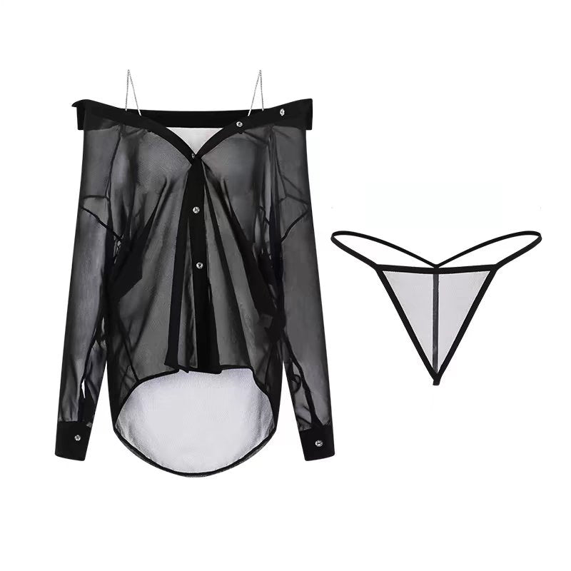 Ayleen Mesh Babydoll Two Piece Lingerie