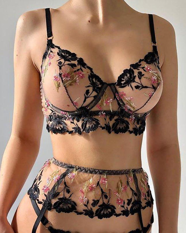 Bloom & Bare Allure Three Piece Lingerie Set