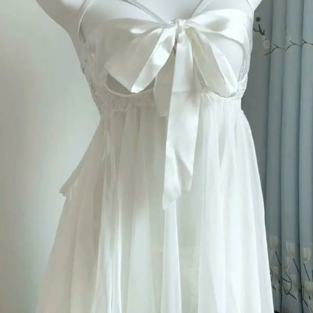 Soft Elegance Satin & Sheer Ensemble Lingerie Set